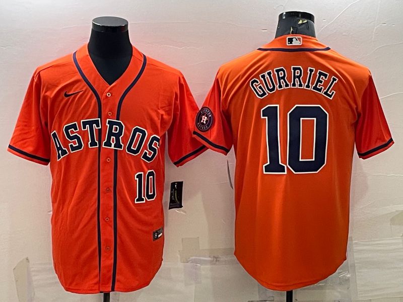 Men Houston Astros #10 Gurriel Orange Game Nike 2022 MLB Jerseys->houston astros->MLB Jersey